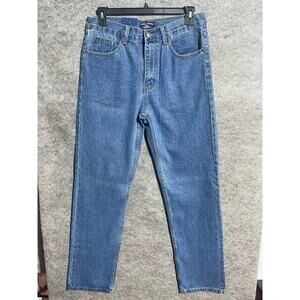 Cross Winsor Jeans Mens 34x34 Regular Fit Cotton Medium Stone Wash Denim Blue